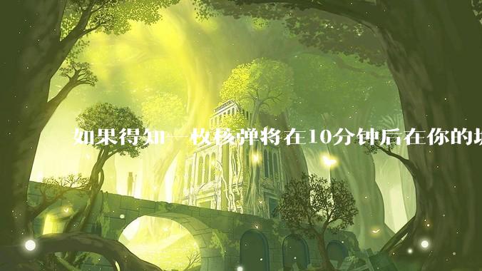 如果得知一枚核弹将在10分钟后在你的城市爆炸，除了等死还能干嘛？