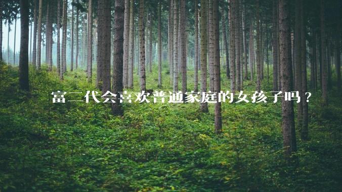 富二代会喜欢普通家庭的女孩子吗?